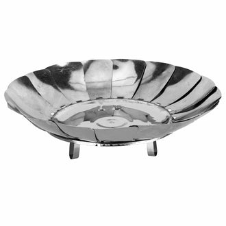 Foldable stainless steel fire bowl