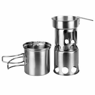 Travel stainless steel cookware set