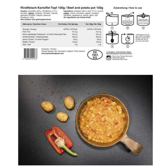 Piatto principale stufato di manzo con patate