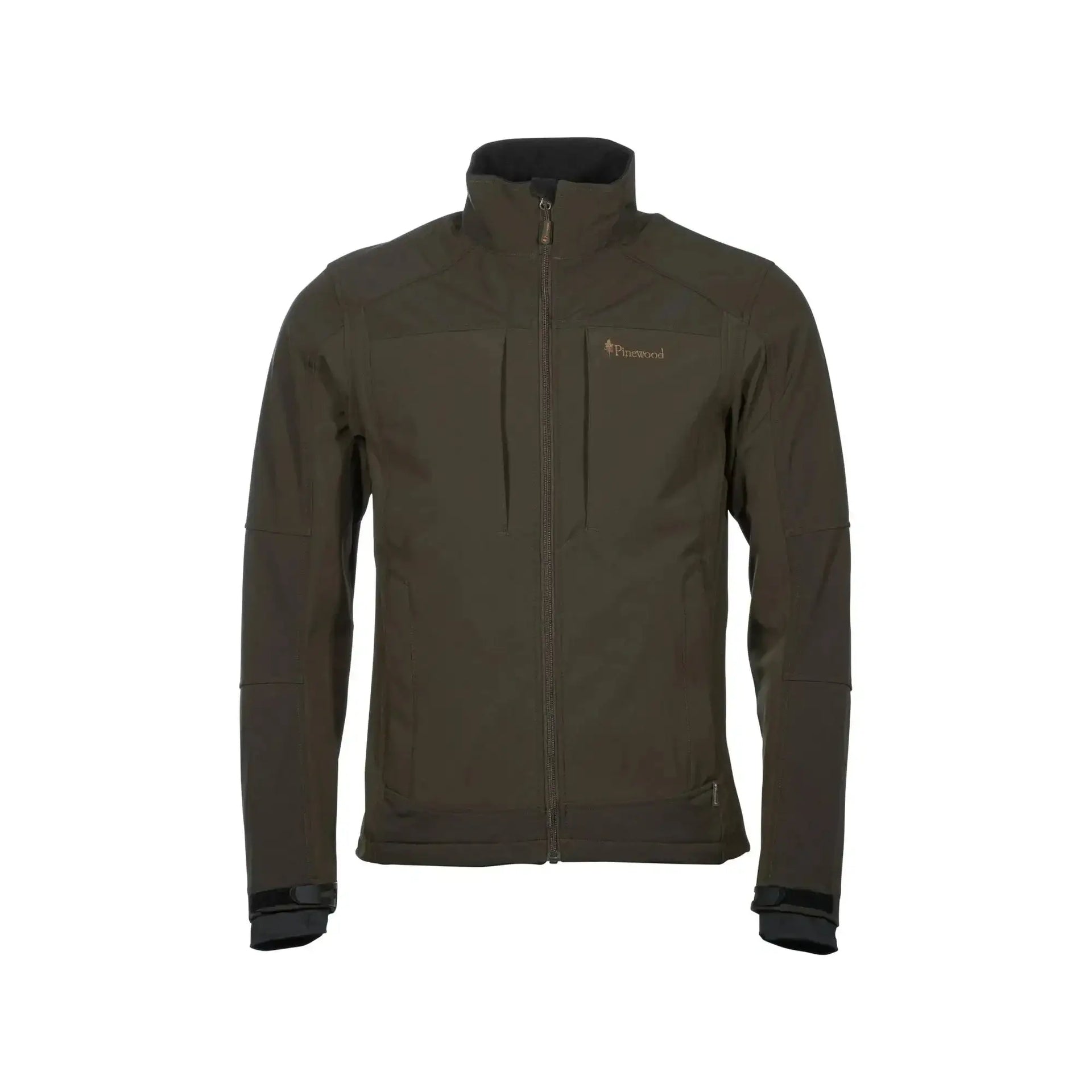 pinewood-shelljacke-smaland-stretch-dark-olive-suede-brown-ansicht-5