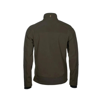 Shell jacket Smaland Stretch dark olive suede brown