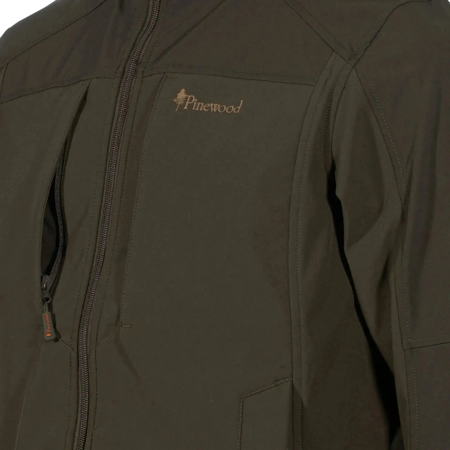 pinewood-shelljacke-smaland-stretch-dark-olive-suede-brown-ansicht-4