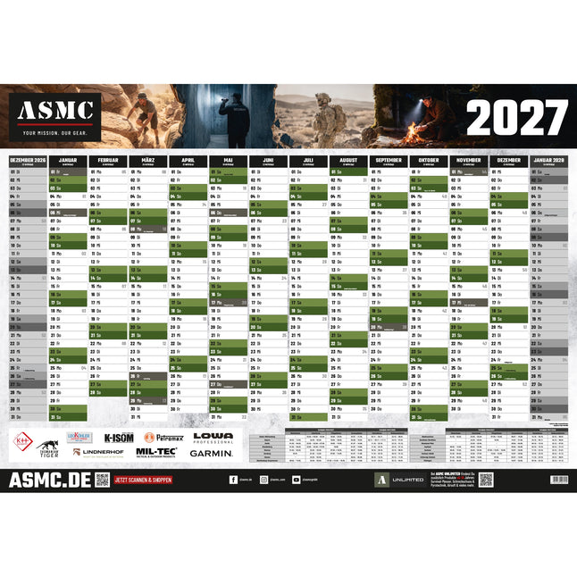 Calendario de pared A1 2027