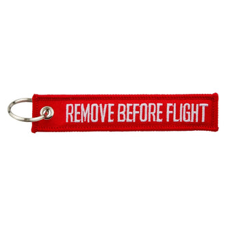 Llavero textil Remove Before Flight