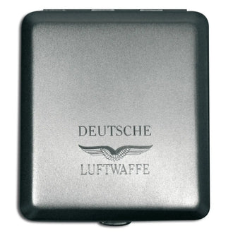 luftwaffe cigarette case WWII Luftwaffe Alpacca Cigarette Case Engraved Messerschmitt Bf 109 Luftwaffe Cigarette Box