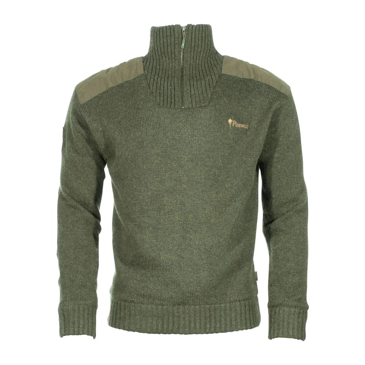 pinewood-sweater-hurricane-dark-green-melange-ansicht-1