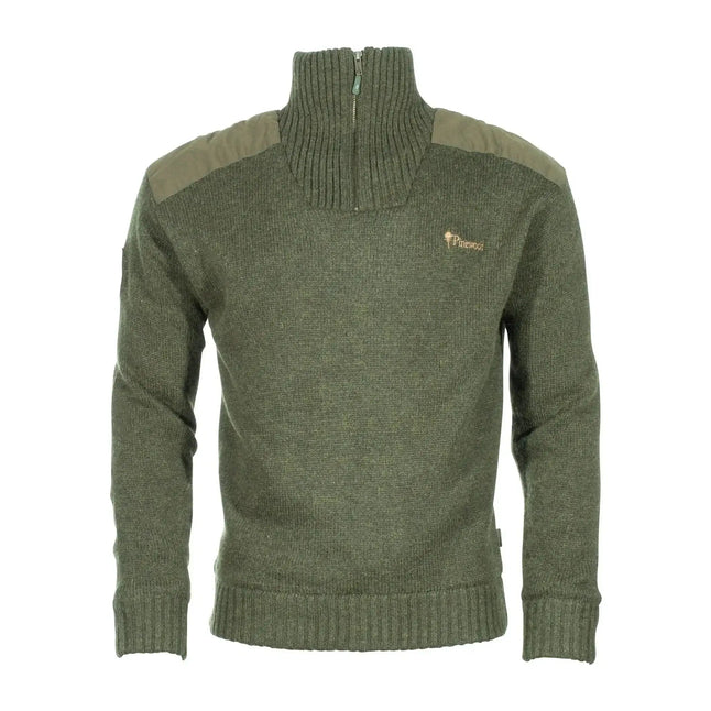 pinewood-sweater-hurricane-dark-green-melange-ansicht-1