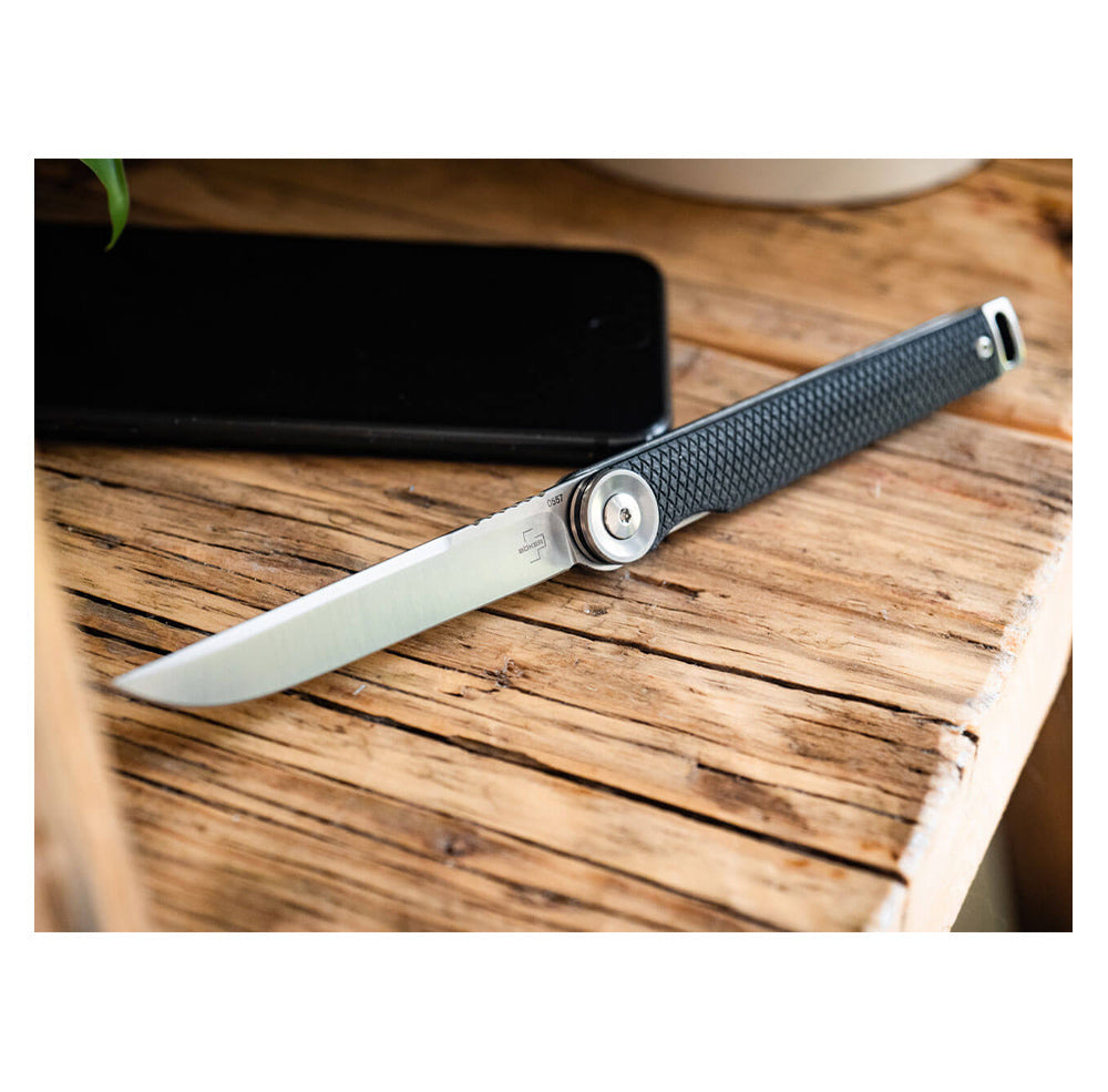 Coltello tascabile Böker Plus Kaizen Green Canvas Micarta verde