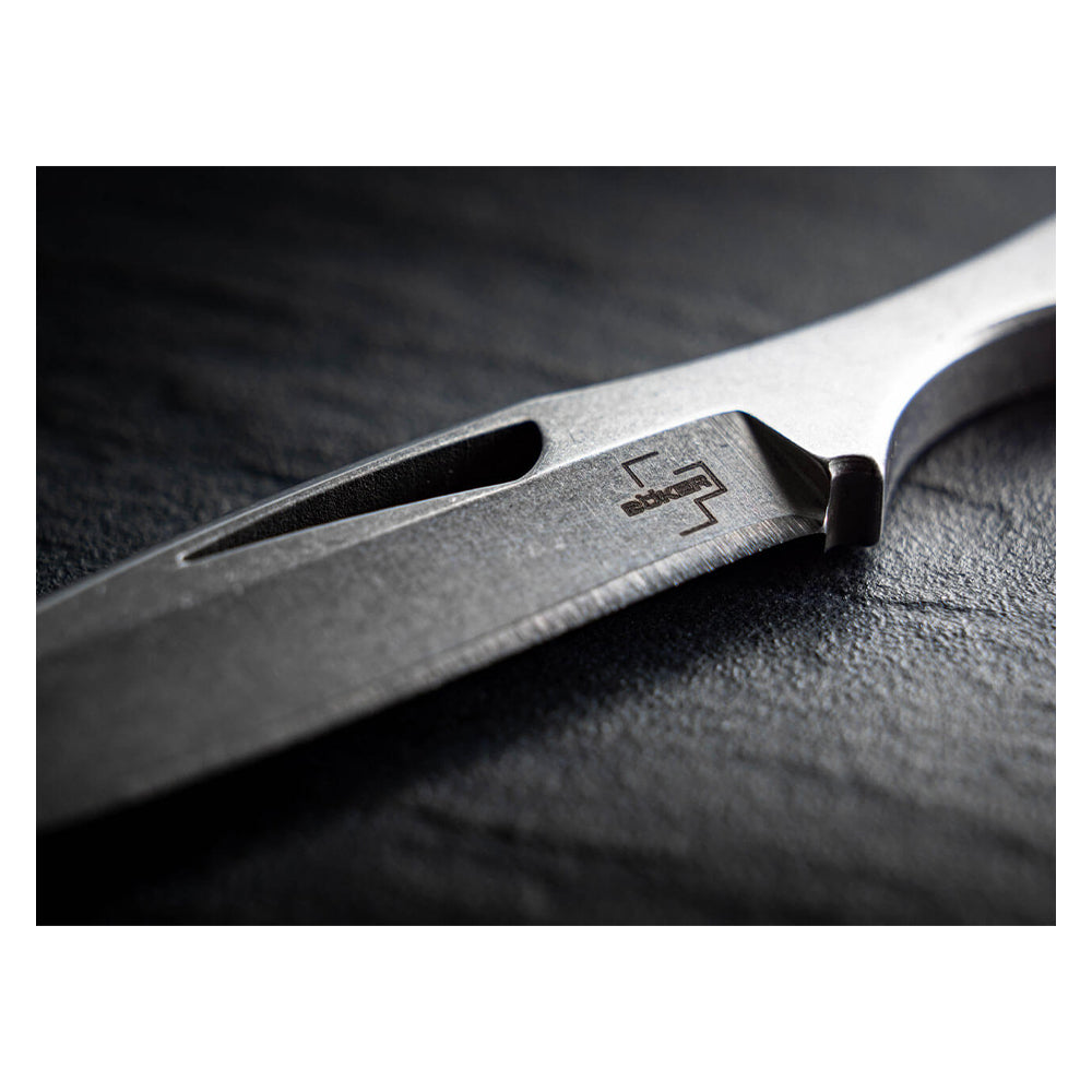 Coltello a lama fissa Böker Plus Islero argento