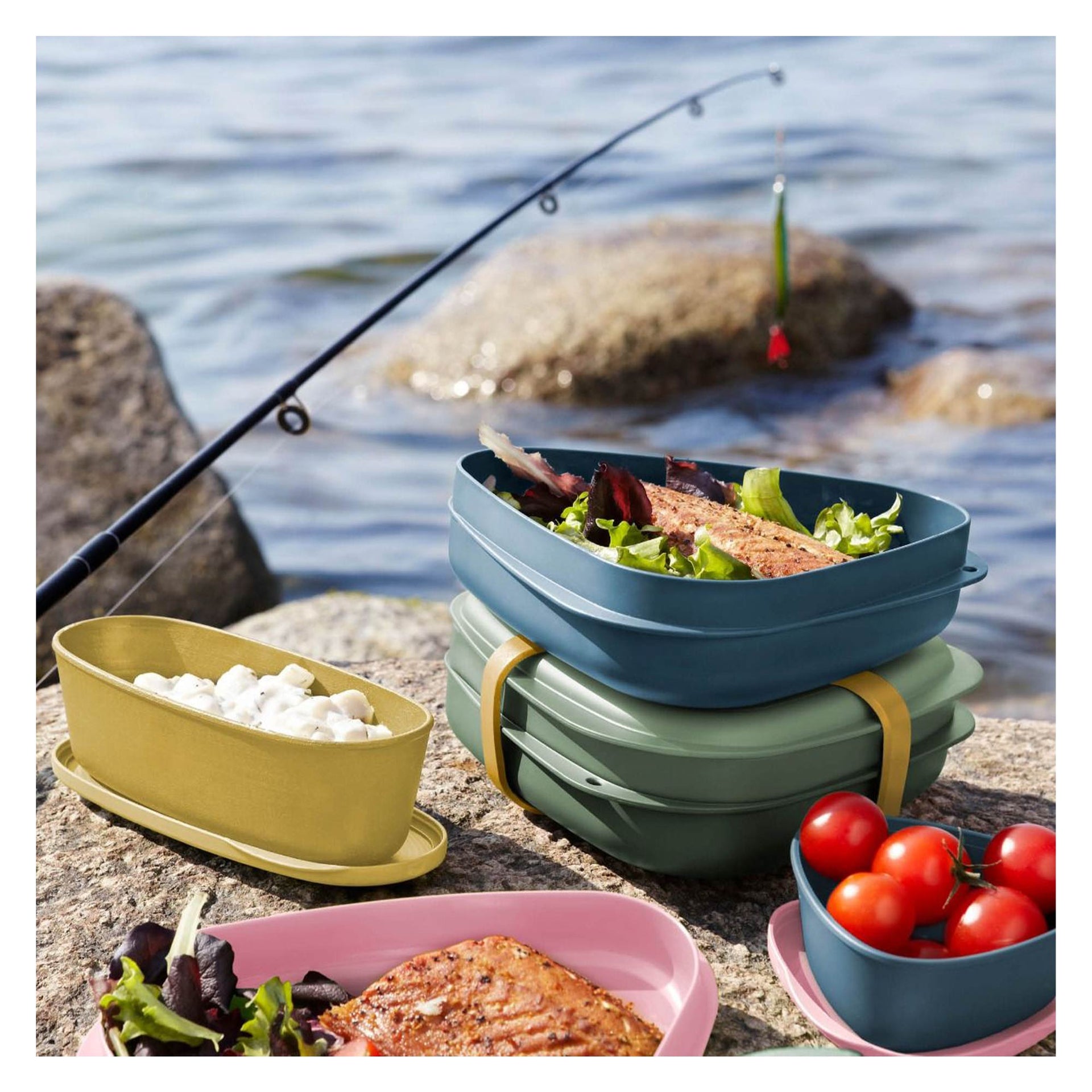 Dinnerware Pack?n Eat Kit sandygreen dustypink