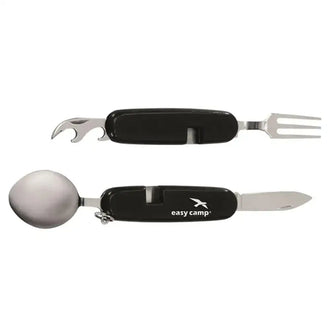foldable cutlery set, black