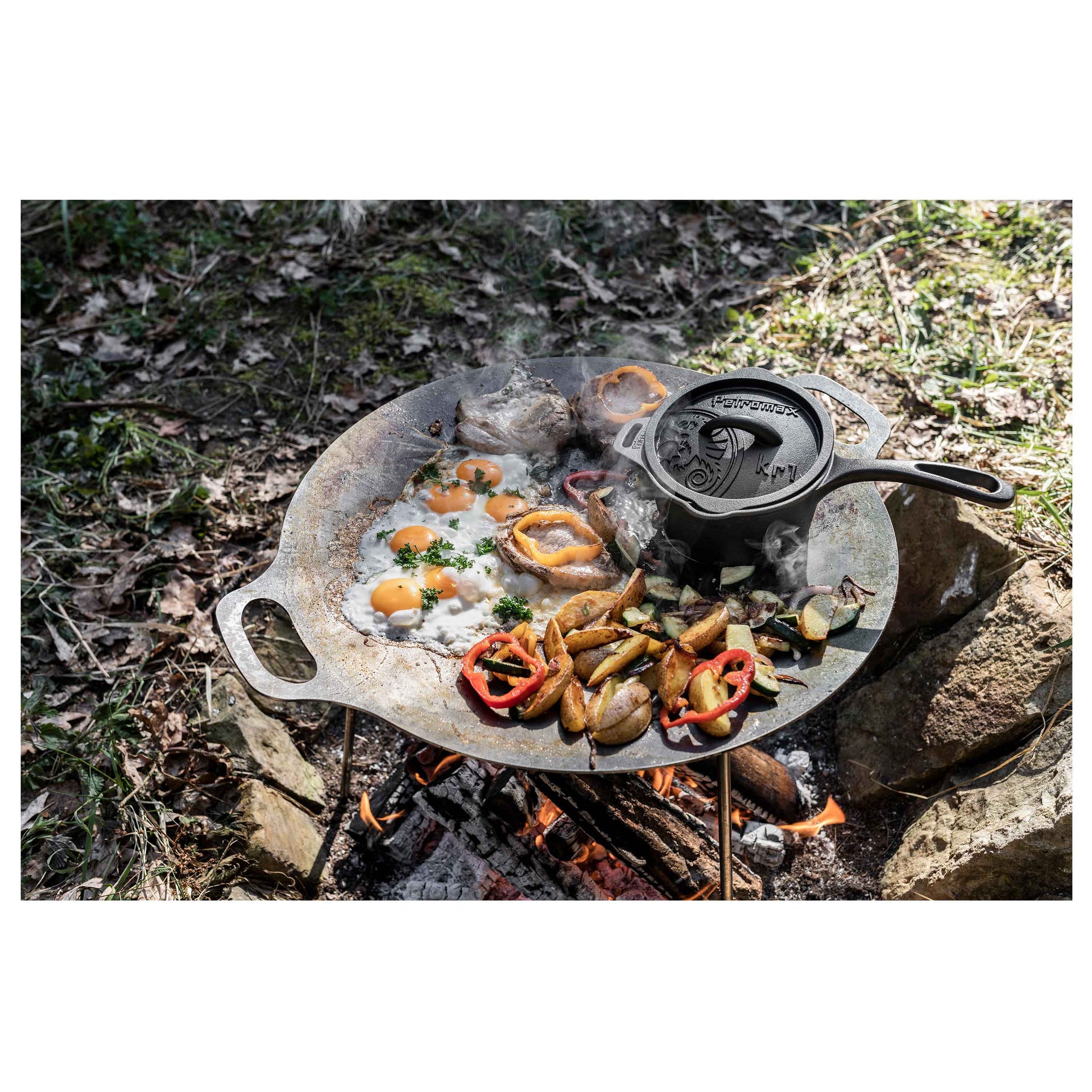 Sartén de hierro fundido kr1 con tapa