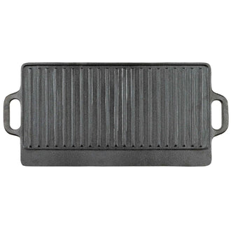 Cast iron griddle with handles