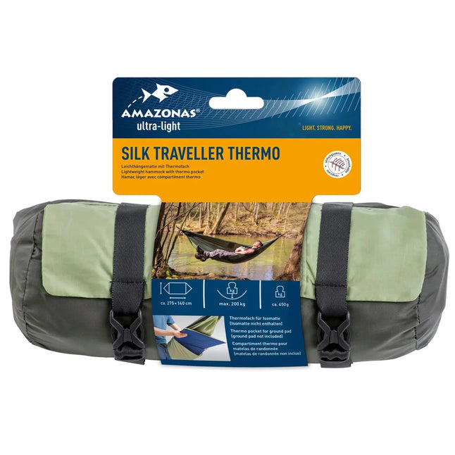 Hamaca Silk Traveller Thermo verde oliva