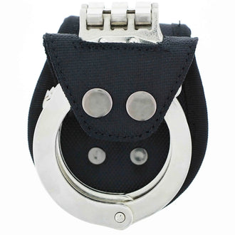 étui à menottes noir ouvert