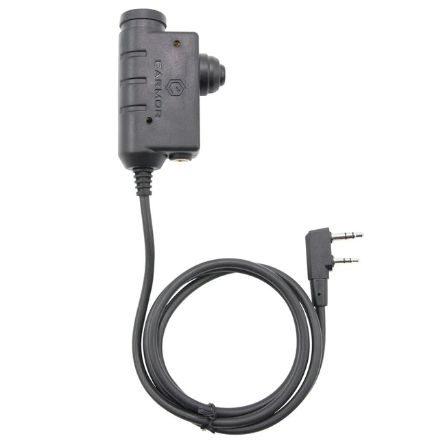 Tactical PTT Push To Talk for Kenwood 2-pin