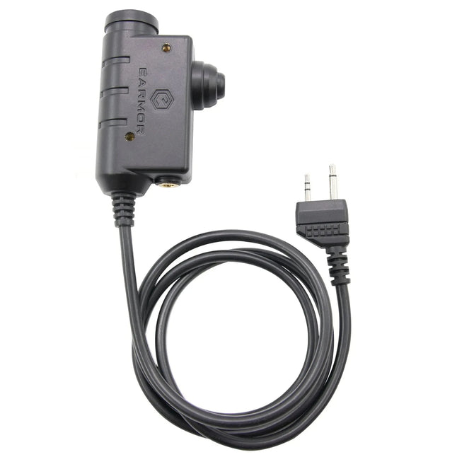 Tactical PTT push-to-talk for Motorola 2-pin connector