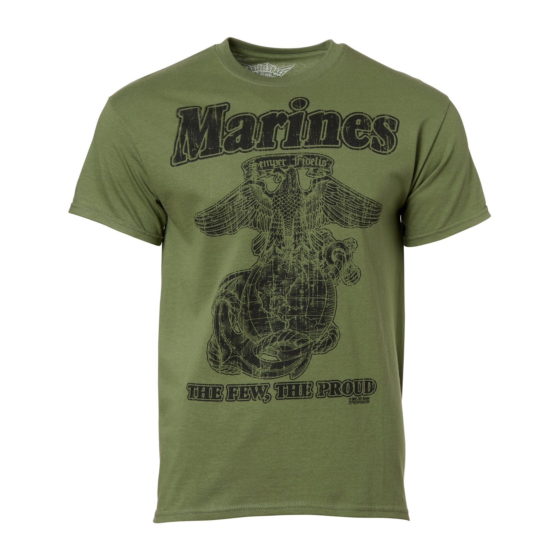T-shirt USMC Retro verde mil