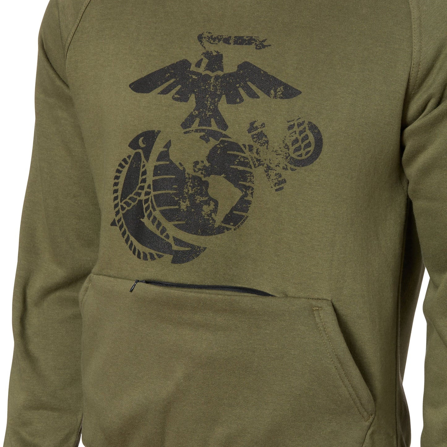 Sudadera con capucha USMC EGA Marpat mil verde