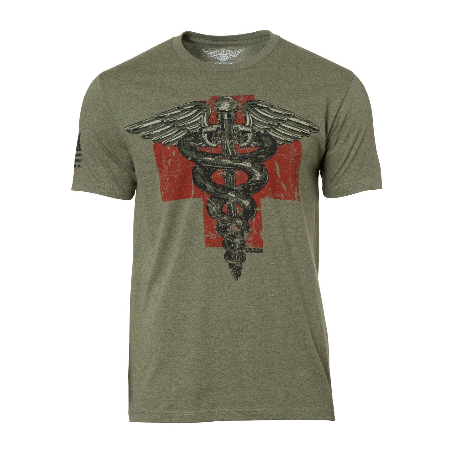 Camiseta Vintage Medic verde jaspeado mil