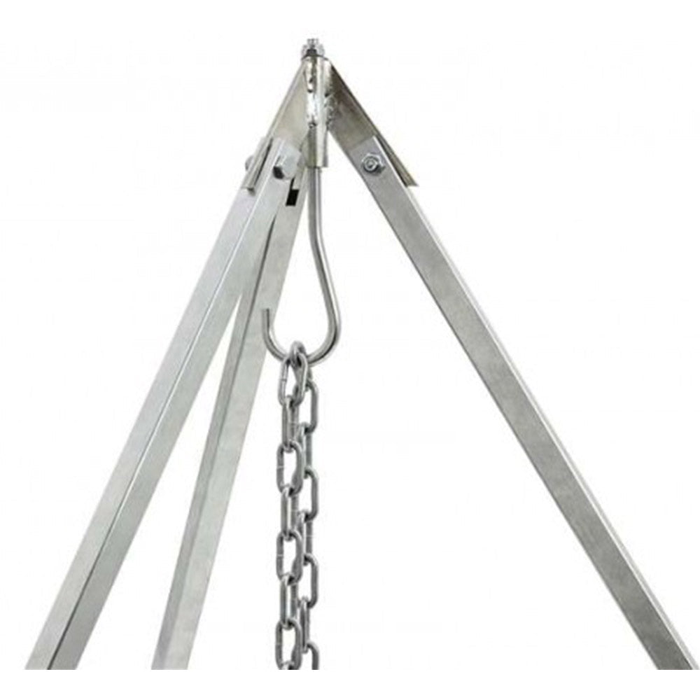 Trípode con cadena y gancho
