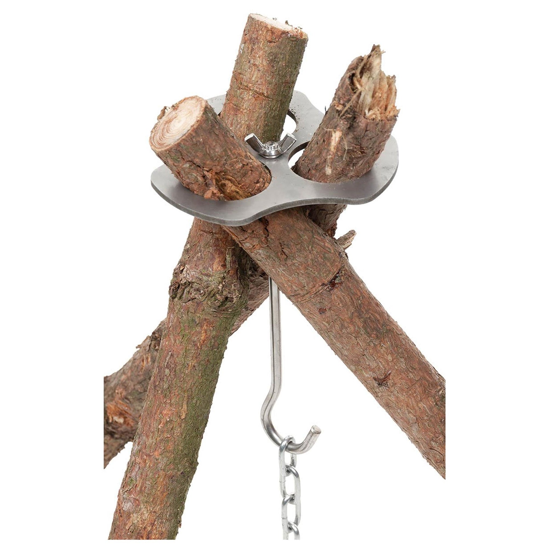 Fox Outdoor Tripod Holder Stainless Steel with Chain and Hook