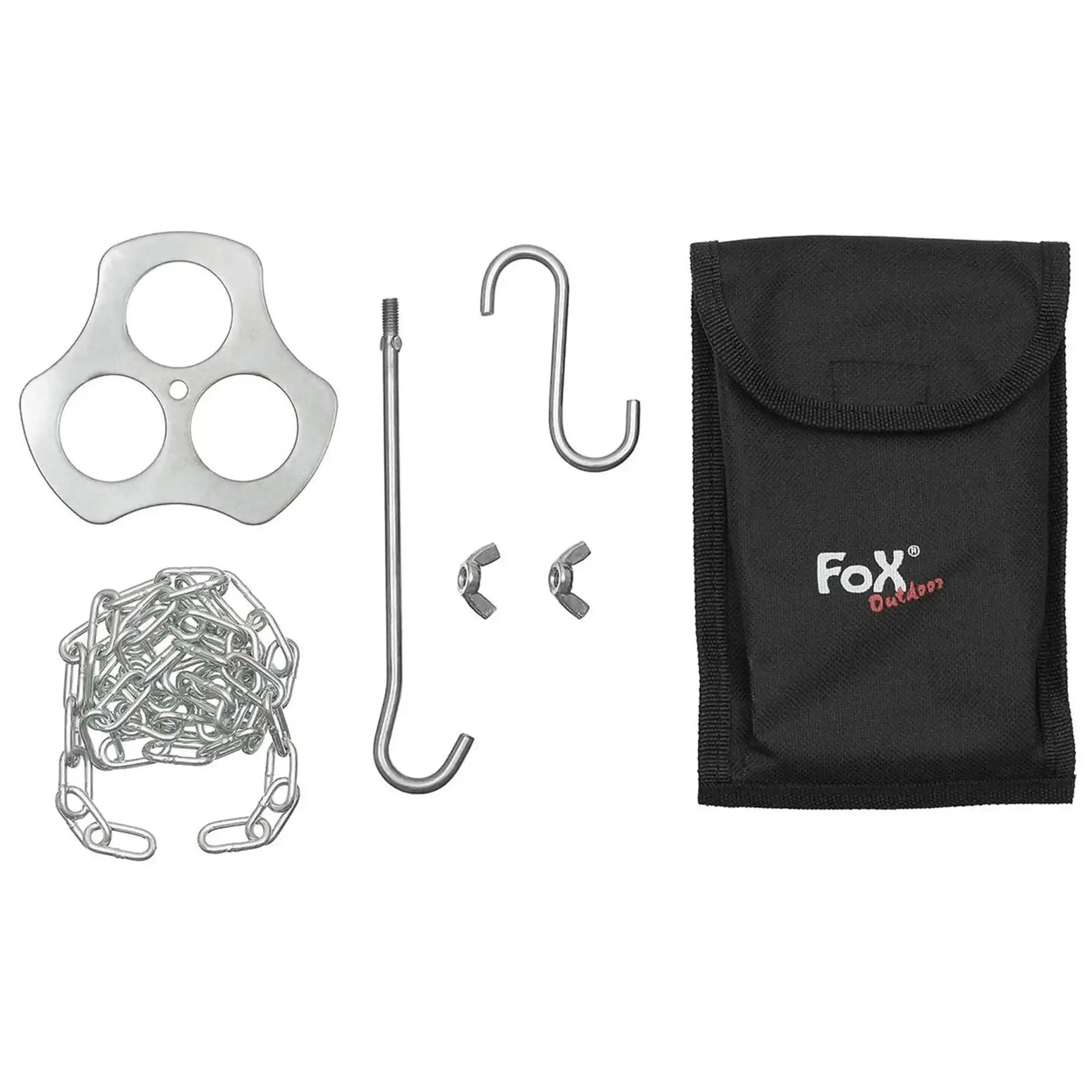 fox-outdoor-dreibeinhalter-edelstahl-mit-kette-und-haken-ansicht-2