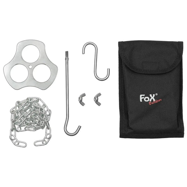 fox-outdoor-dreibeinhalter-edelstahl-mit-kette-und-haken-ansicht-2