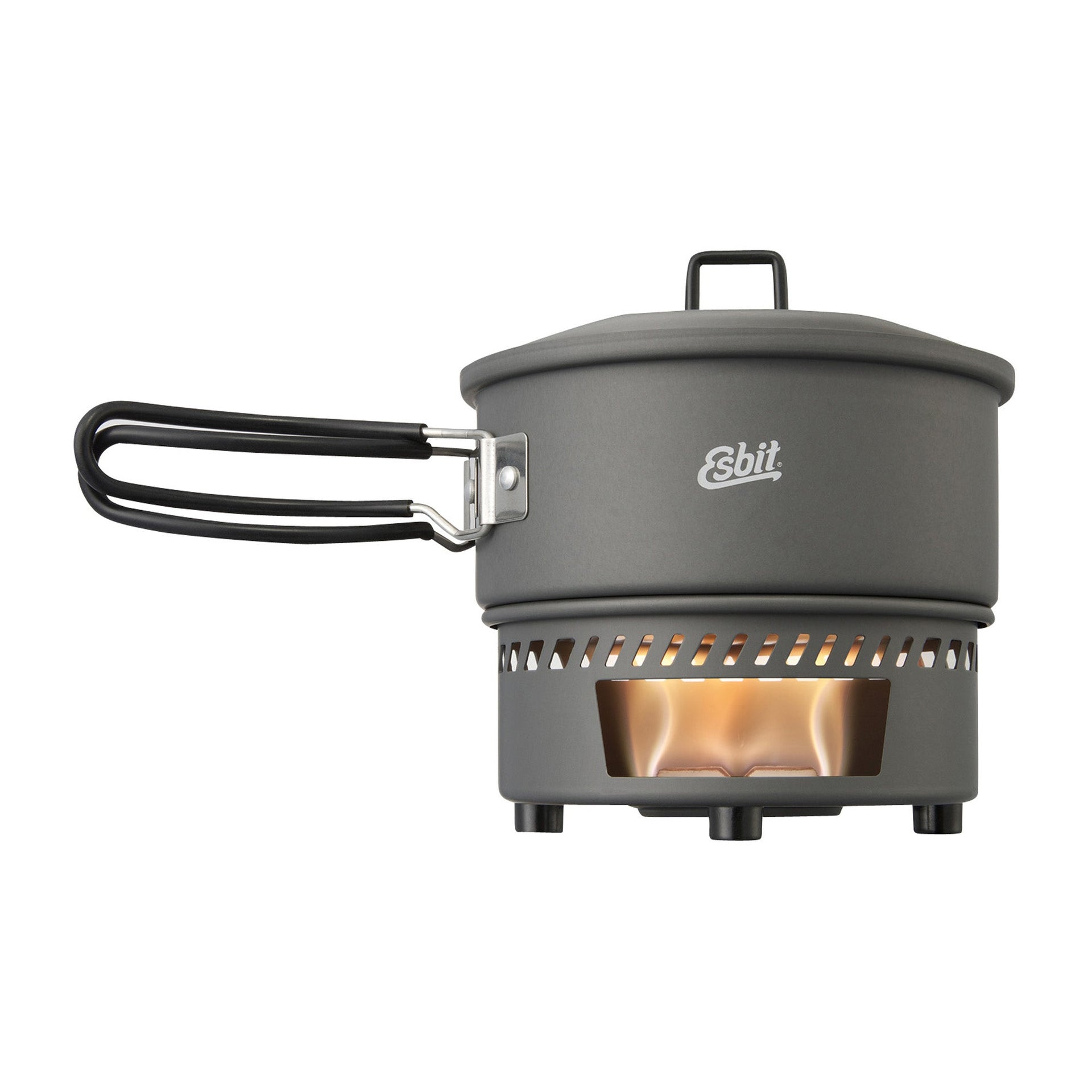 Set da cucina a combustibile solido 1 L antracite