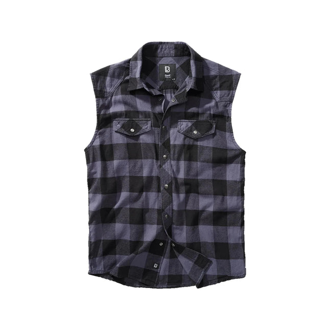 Shirt check shirt sleeveless
