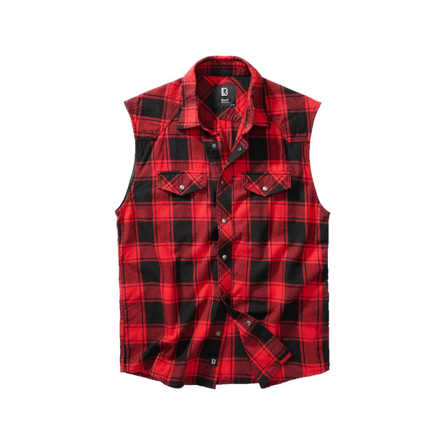 Shirt check shirt sleeveless