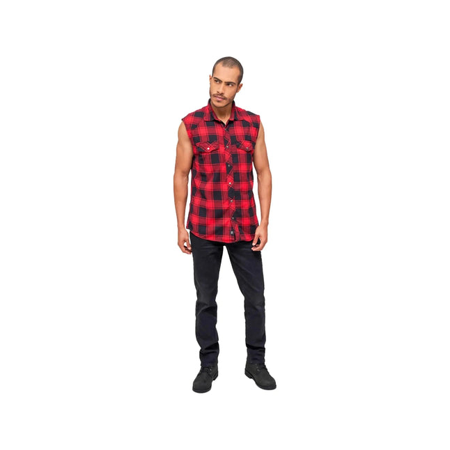Shirt check shirt sleeveless