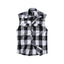 Camisa Cuadros Sin Mangas /gris