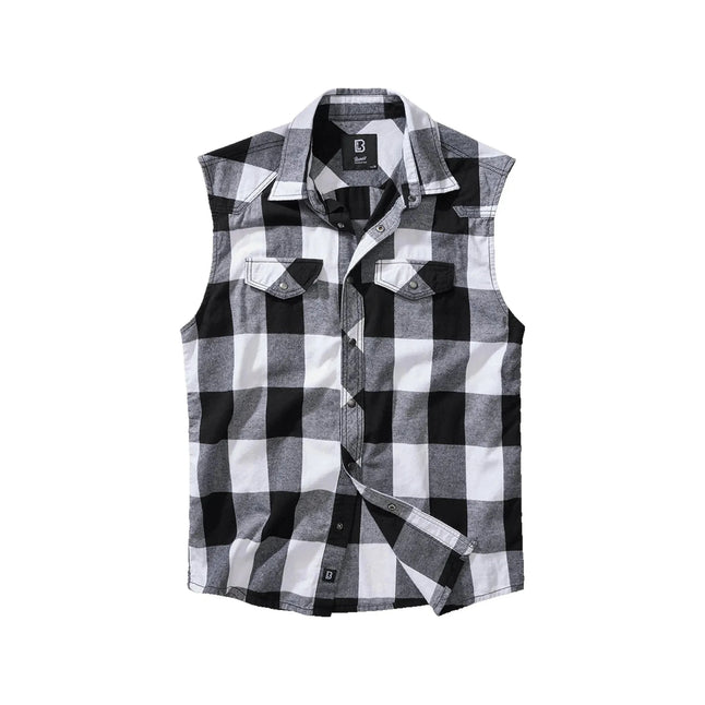 Shirt check shirt sleeveless