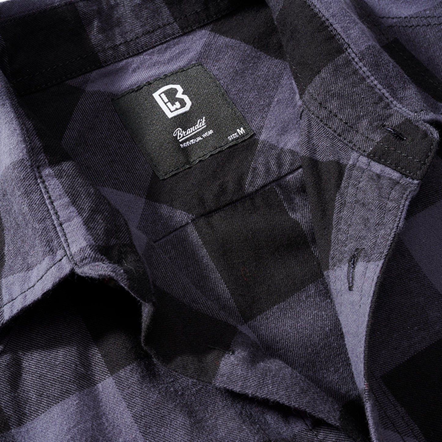 Camisa Cuadros Media Manga / gris oscuro