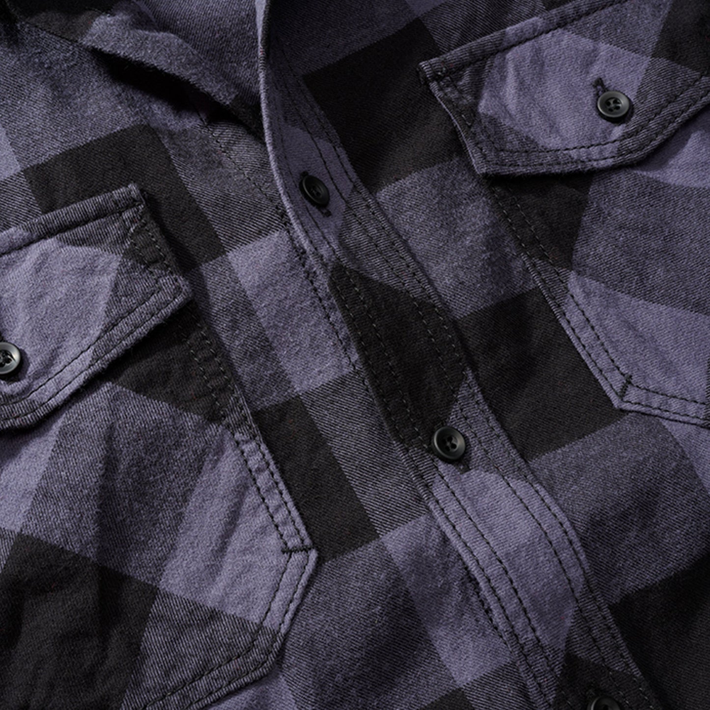 Camisa Cuadros Media Manga / gris oscuro