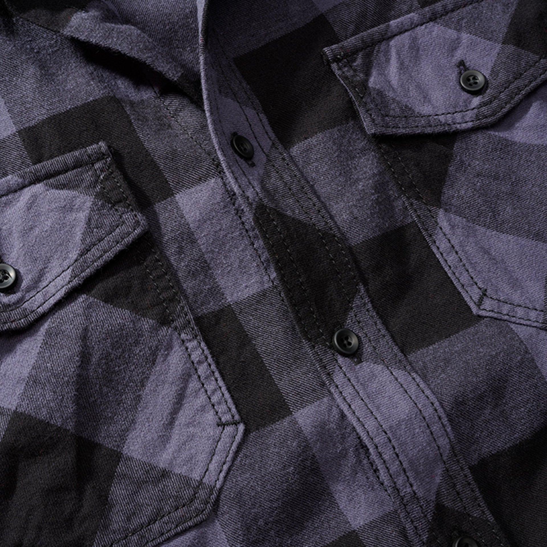 Camisa Cuadros Media Manga / gris oscuro