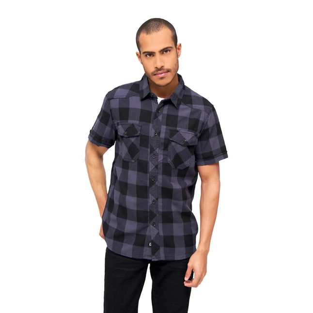 Shirt check shirt halfsleeve