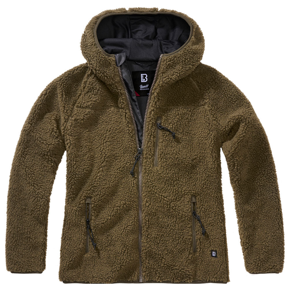 Chaqueta de forro polar con capucha para mujer woodland