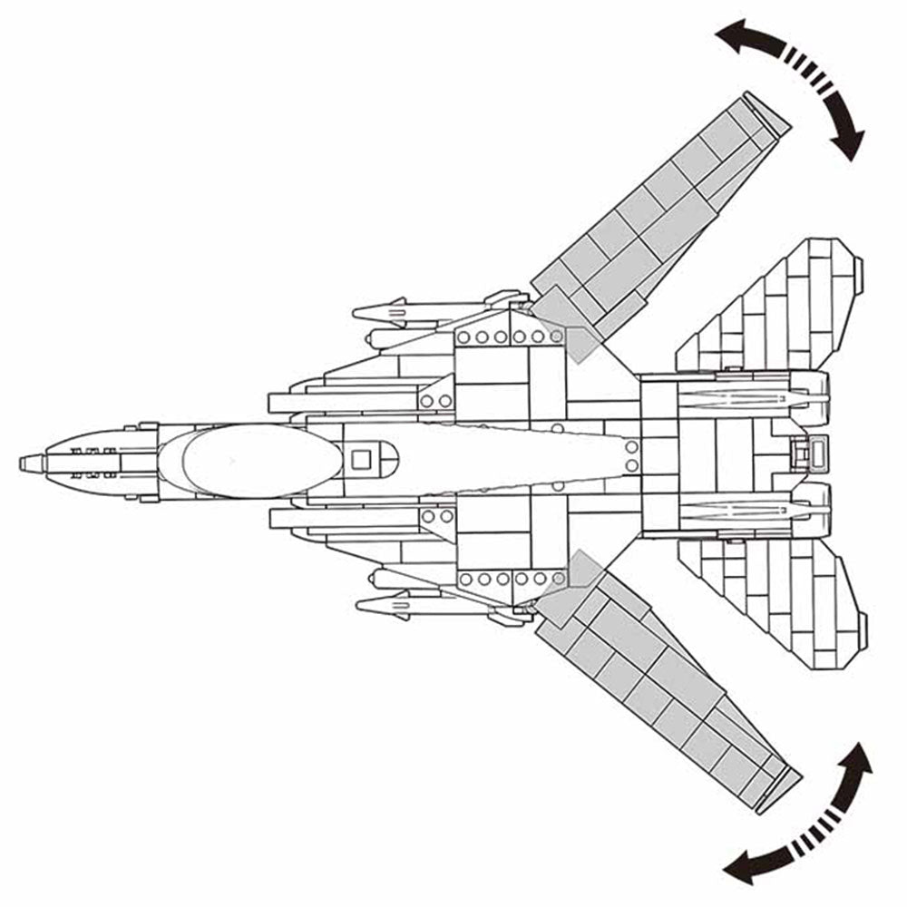 Moderno set di blocchi da costruzione per jet da combattimento M38-B0755