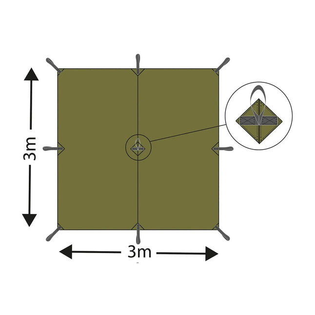 Multipurpose tarp Extreme 300 x 300 cm