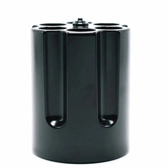 Soporte para bolígrafos cilindro de revólver negro