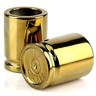 Shot glasses 50 caliber gold-colored 2-piece set