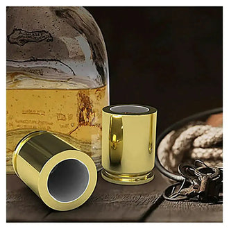 Shot glasses 50 caliber gold-colored 2-piece set