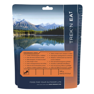 Pasta in creamy mushroom sauce and beef