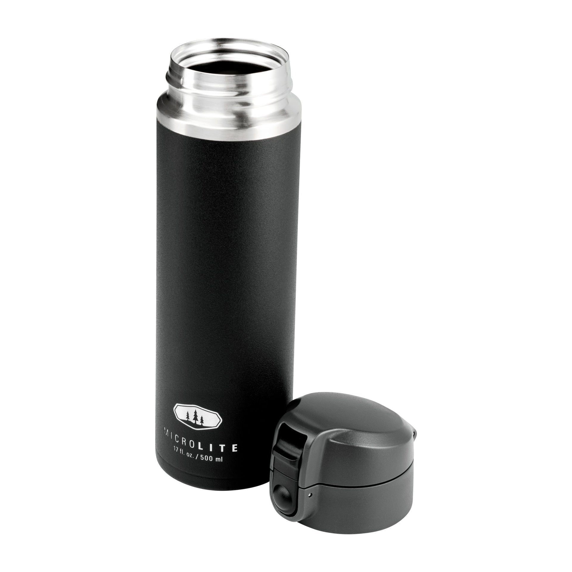Isolierflasche Microlite 500 Flip-Back schwarz