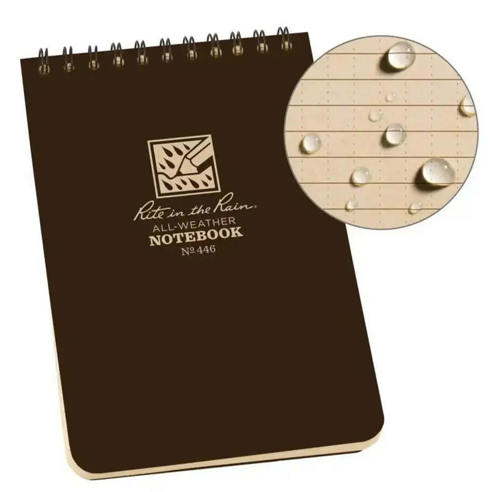 Notepad top spiral binding brown