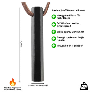 Firesteel HEXA petit noir