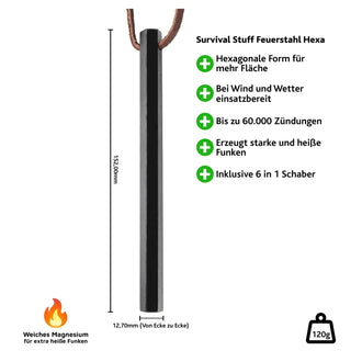 Firesteel HEXA grand noir