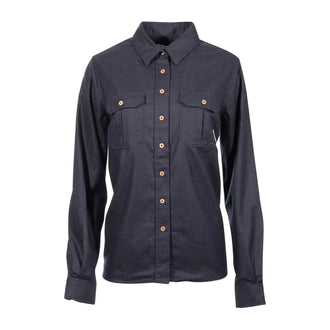 Women's LeisureWool ReBorn shirt, dark grey melange